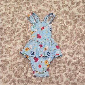 🩵Baby Blue Floral & Heart Bodysuit 🩵